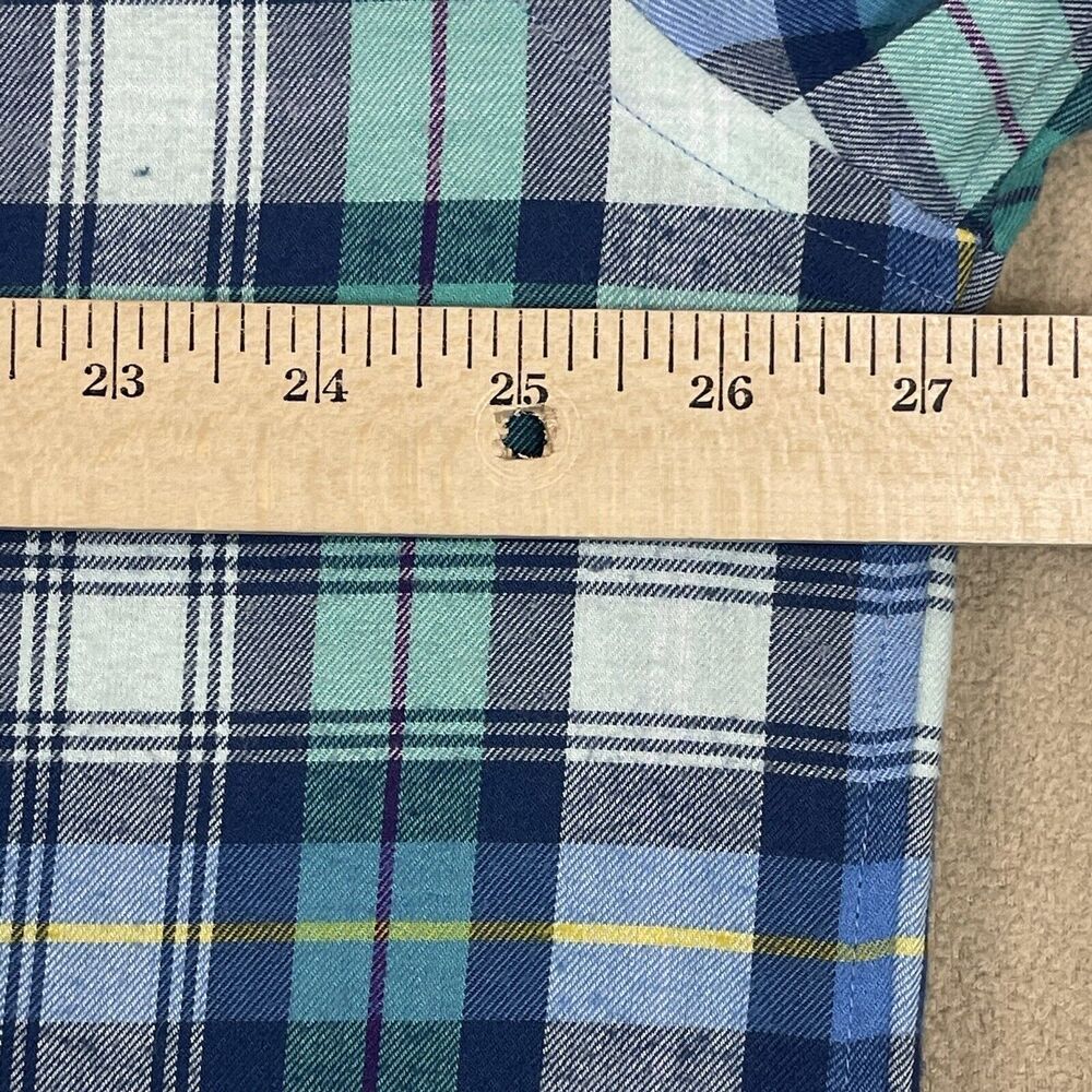 Vineyard Vines Shirt Mens XXL Blue Green White Plaid Classic Fit Tucker Adult - Picture 5 of 13